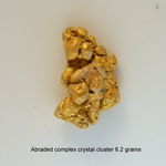 Abraded complex gold crystal cluster