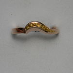 Gold nugget and rose gold eternity ring