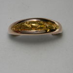 Gold nugget and rose gold ring
