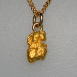 Gold nugget charm