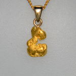 Gold nugget pendant