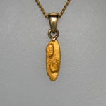 Gold nugget pendant `surfboard`