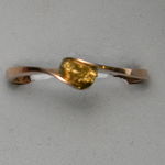 Gold nugget rose gold ring