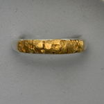 Gold nugget white gold ring