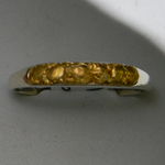 Gold nugget white gold ring