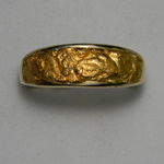 Gold nugget yellow gold ring