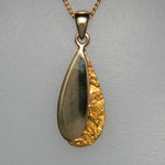 Gold nuggets and yellow gold pendant