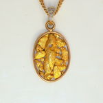 Oval nugget pendant - lasered